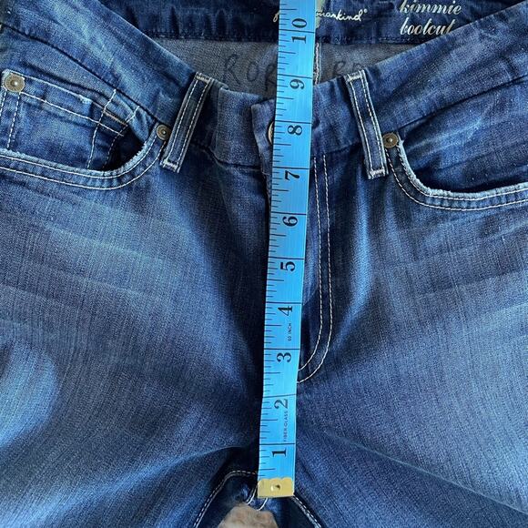 7 For All Mankind Kimmie Bootcut Dark Wash Mid Rise Jeans Size 27 - Picture 10 of 11